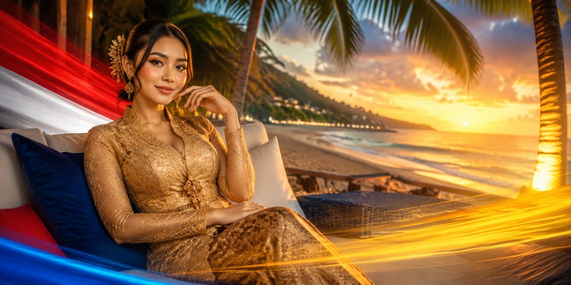 Suasana meja baccarat di kasino Penang dengan pemain berpakaian kebaya tradisional
